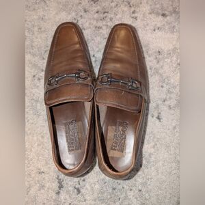 Salvatore Ferragamo Brown Leather Loafers